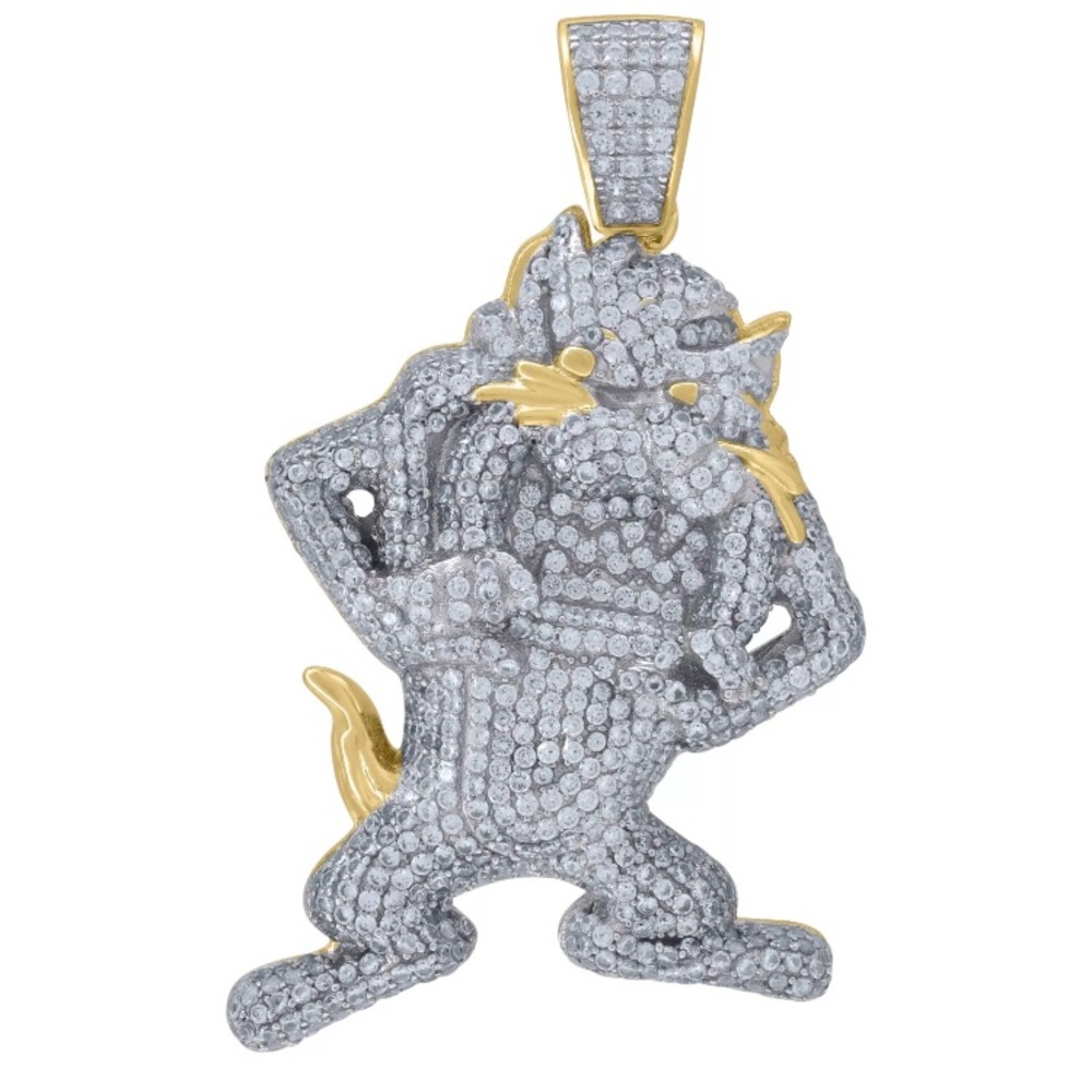 925 Sterling Silver Fashion Hip Hop Pendant Charm